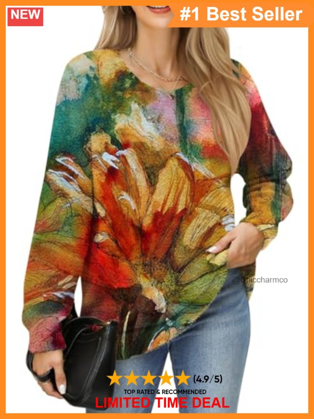 Oversized Chunky Knit Sweater Cotton Nylon Fuzzy Pullover Tunic Crewneck